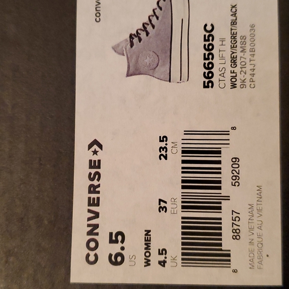 Converse CTAS LIFT HI PLATFORM Women's Sz: Various / 566565C  Suede & Sherpa - Picture 9 of 10